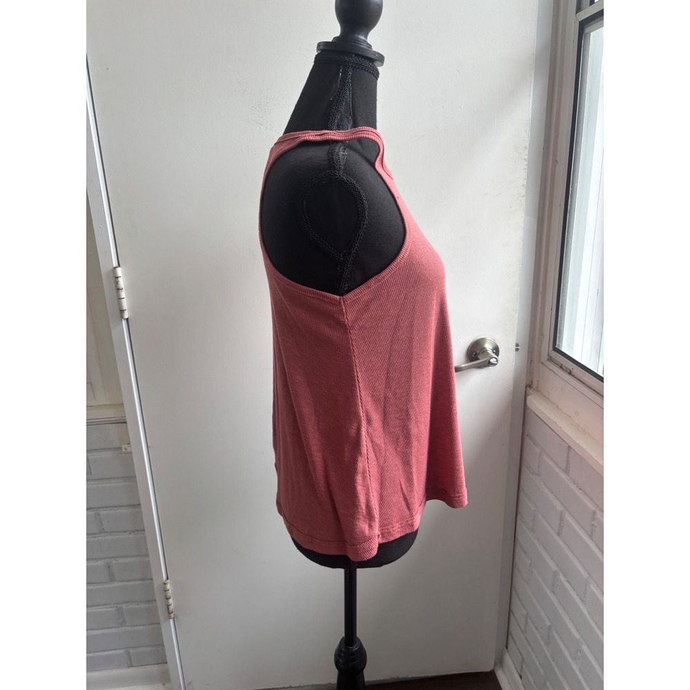Free People Long Beach Ribbed Racerback Swing Tank Small boho layered staple - Picture 4 of 8